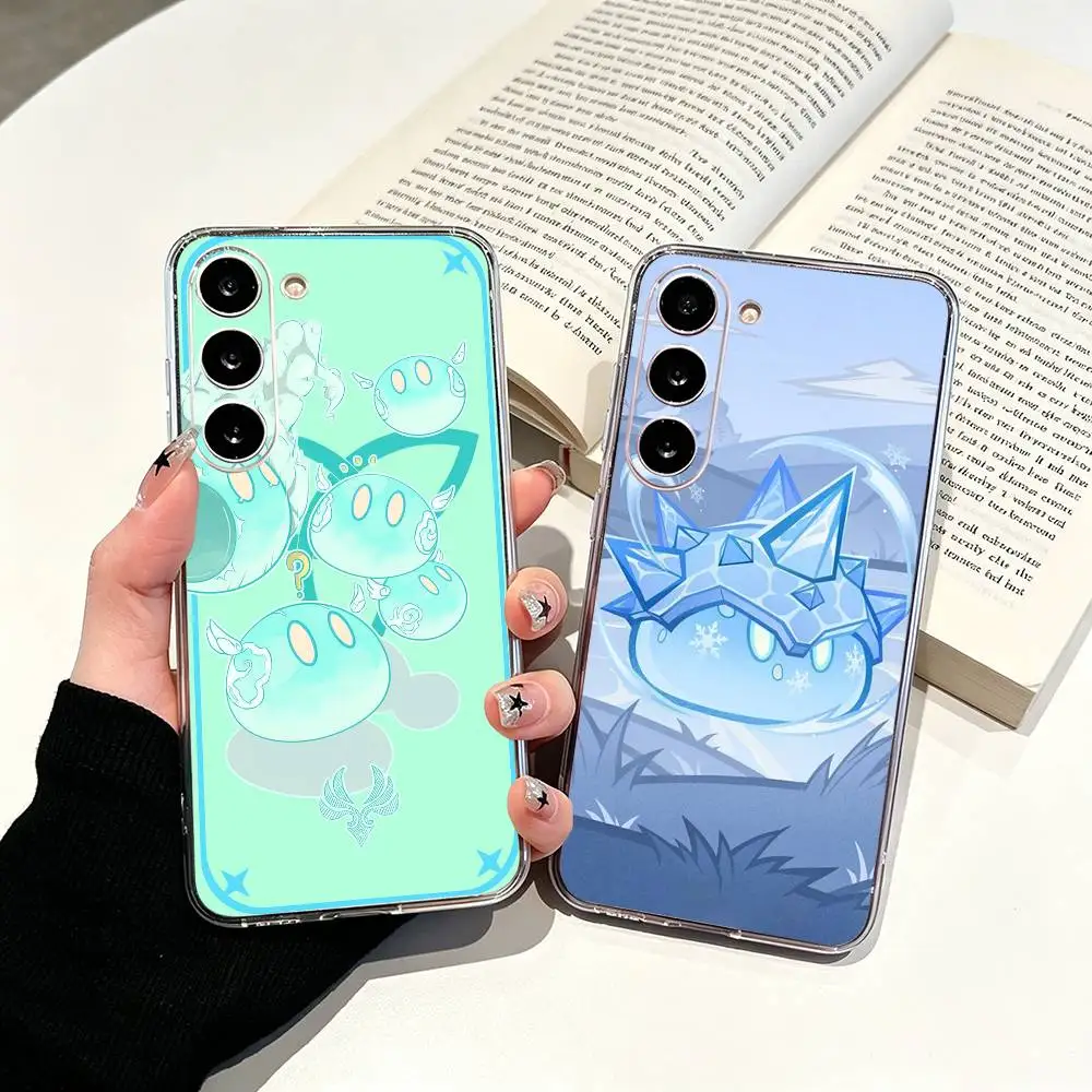 Genshin Impact-Slime Clear Soft Silicone Phone Case for Samsung Galaxy A71, A70, A52, A51, A40, A30