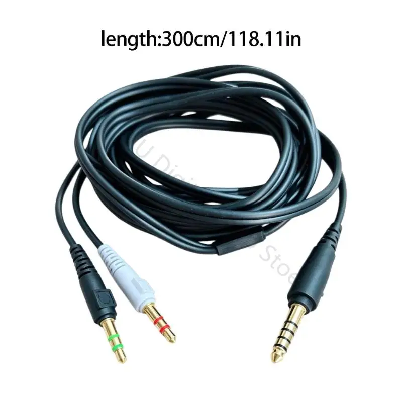 96BA 4,4-mm-Kopfhörerkabel mit fünf Kontakten für ATH-GDL3, zwei 3,5-mm-Enden mit drei Kontakten für PC-Sound- und – Detail 6