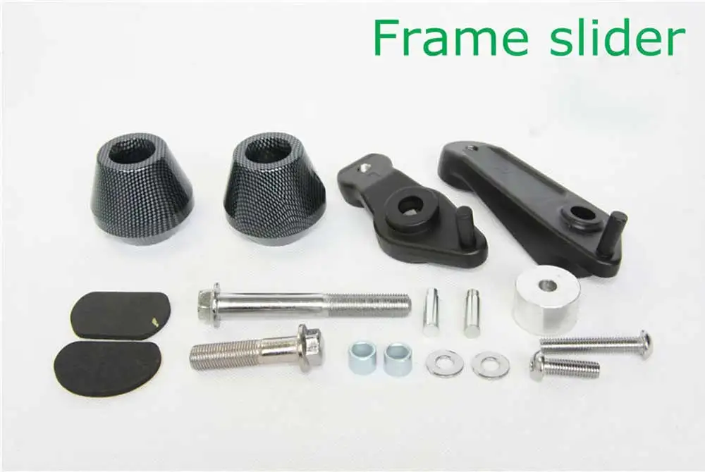 For 2009-2014 Yamaha YZF R1 YZF-R1 yzfr1 2010 2011 2012 2013 Motorcycle bike No Cut Frame Slider Crash Protector Black / Carbon