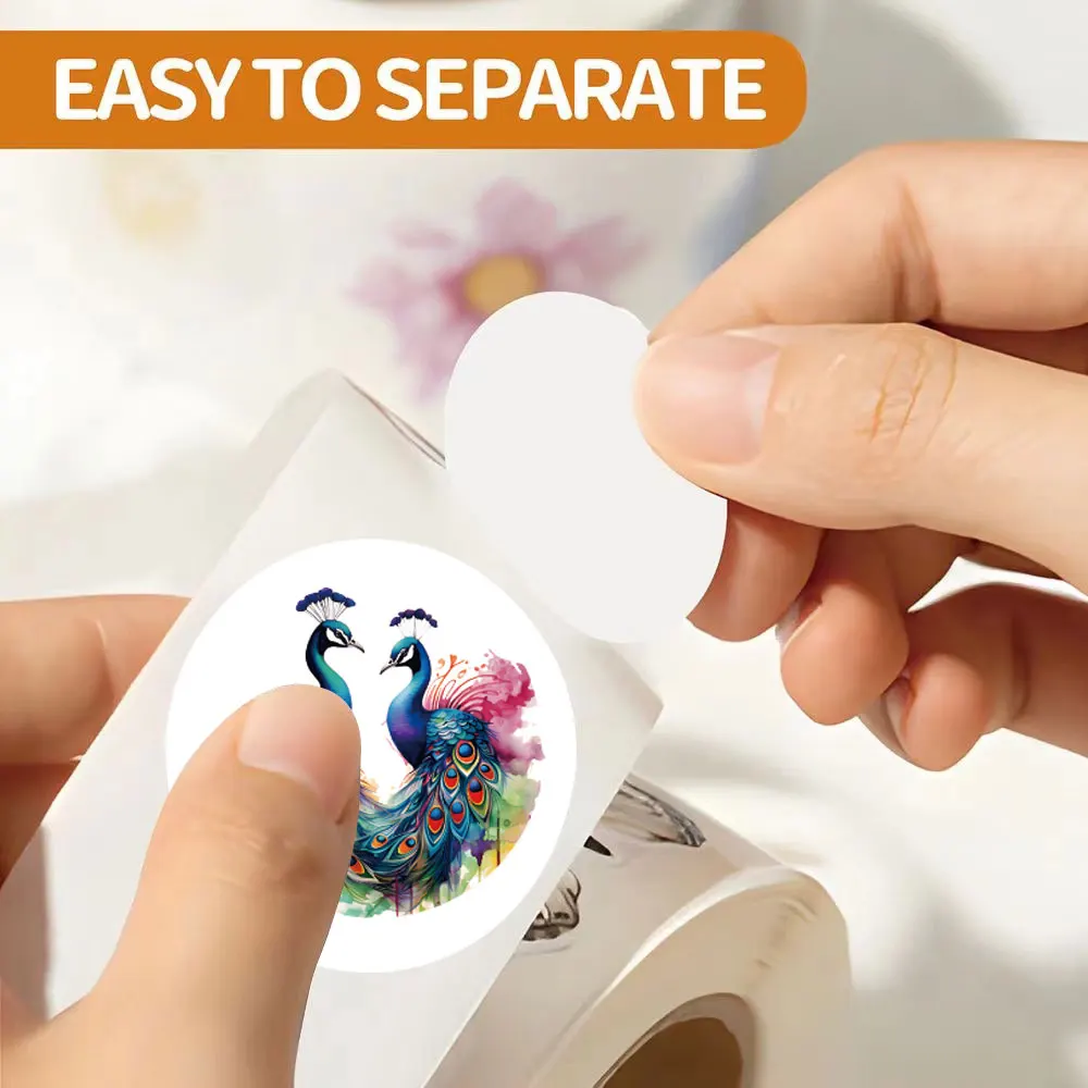 500pcs Peacock Animal Stickers (1 Inch Labels/10 Patterns) For Phone Case Laptop Notebook Suitcase DIY Aesthetic Stickers view 5