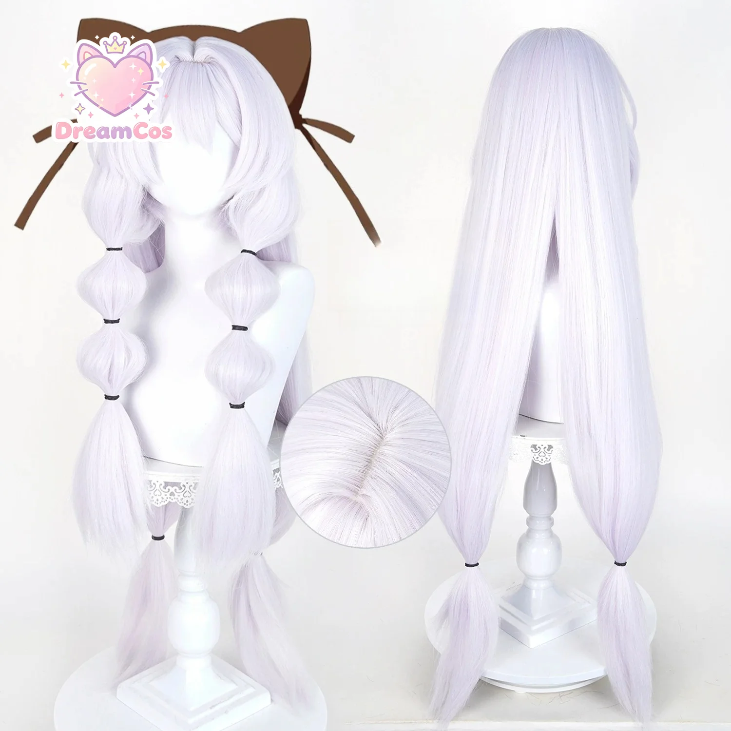 Peluca de cosplay de Bebe de Puella Magi Madoka Magica, Walpurgisnacht: Rising, hecha con fibras sintéticas gruesas y de textura suave, DreamCos.