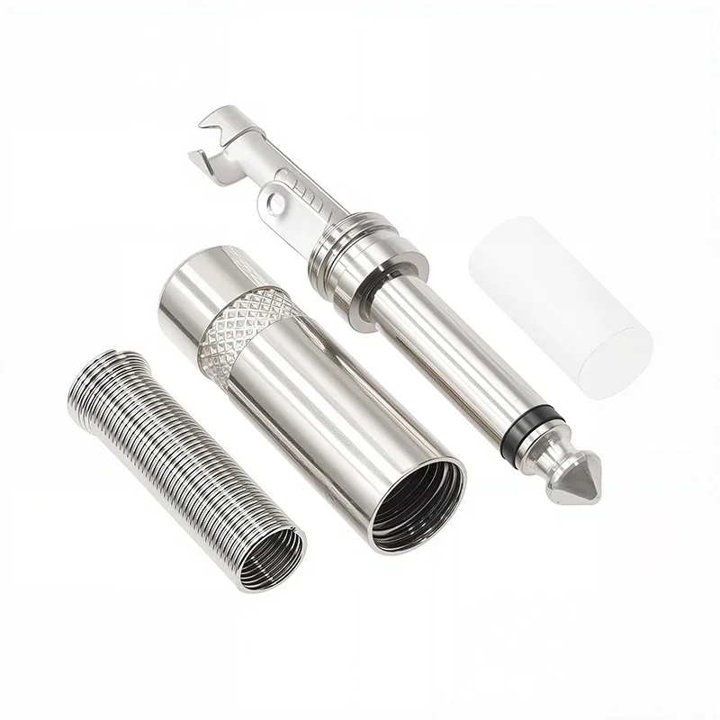 Jack 6.35mm TRS Stereo TS Mono Microphone Guitar Line Instrument 2 3 Pole Plug