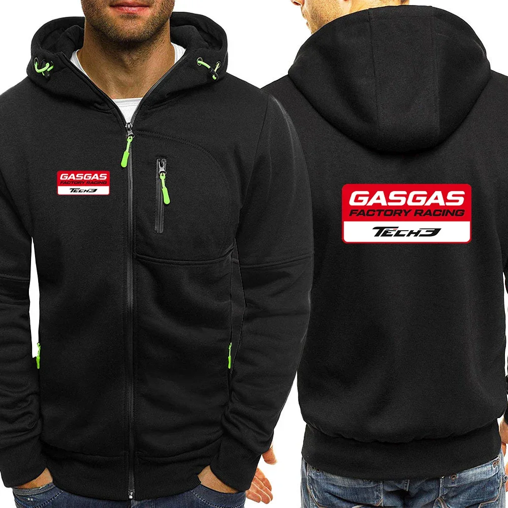 2024 Men New Motorcycles GasGas Print Spring Autumn Comfortable Casual Hot Sale Three-color Zipper Hooded Versatile Coat Tops