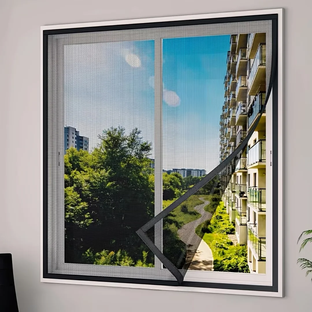 1PC Magnet Window Screen, Screen Insect Screen Window Glass  Adjustable Magnetic Screen with Fine Glass Fiber Mesh