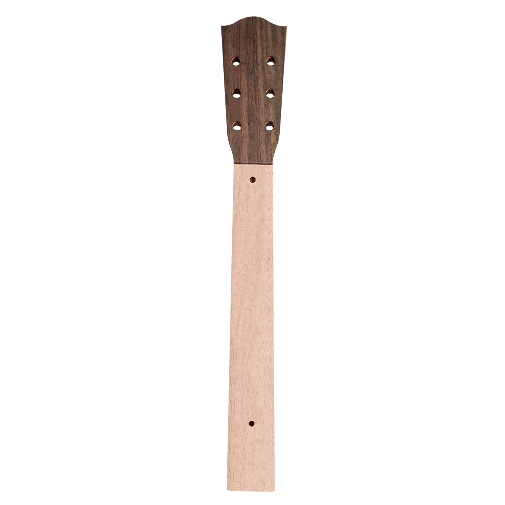 41/42 Inch Acoustic Guitar Neck Mahogany Head Drilled Holes Unfinished  Parts Replacement For DIY  Use