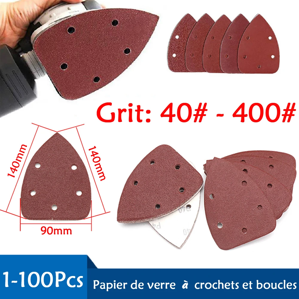

Self-adhesive Sandpaper 5 Holes Sanding Disc Delta Sander Hook & Loop Sandpaper Abrasive Tools For Polishing Grit 40-400
