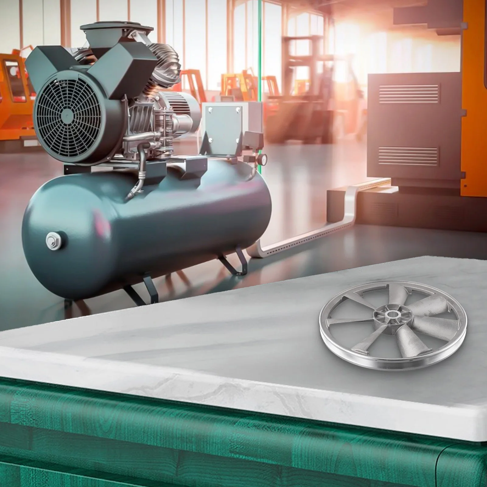 300mm Diameter Air Compressor Single Stage Design Metal Pulley Item New Unused Product Accessories For Machines