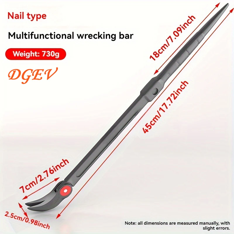 Truck Pry Bar Tie Down Tightener Levering Bar Koevoet Multifunctionele voertuig Pry Bar Bandenlichter Gereedschap Verdikte roterende koevoet