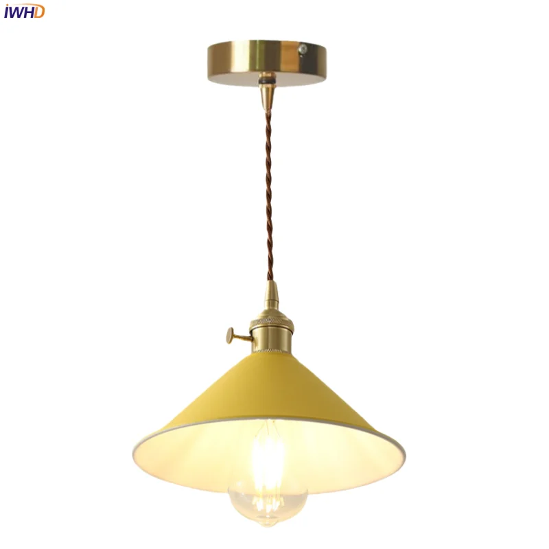 

IWHD Iron Art LED Pendant Lights Kitchen Island Living Room Bathroom Home Decoration Nordic Minimalism Hanging Lamp Luminaire