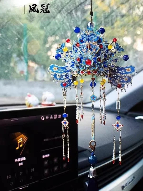 Art Model Phoenix Crown 3D Metal Assembly Model Car Hanging Decoration Girls Gift Toy Handmade DIY Puzzle Static Model