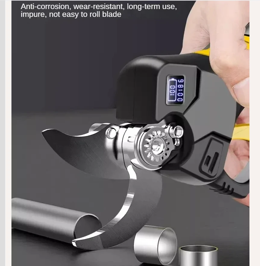 

110V/220V Powerful Electric Scissors with Lithium Battery for Tree Pruning and Cutting, Garden Fruit Tree Trimming Shears CBA