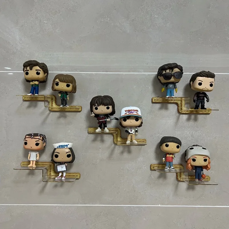 

5 packs of Clear Acrylic Shelves for Funko Pop Figures, Invisible Riser Display Shelves for Wall Storage Decor,Shining at Night