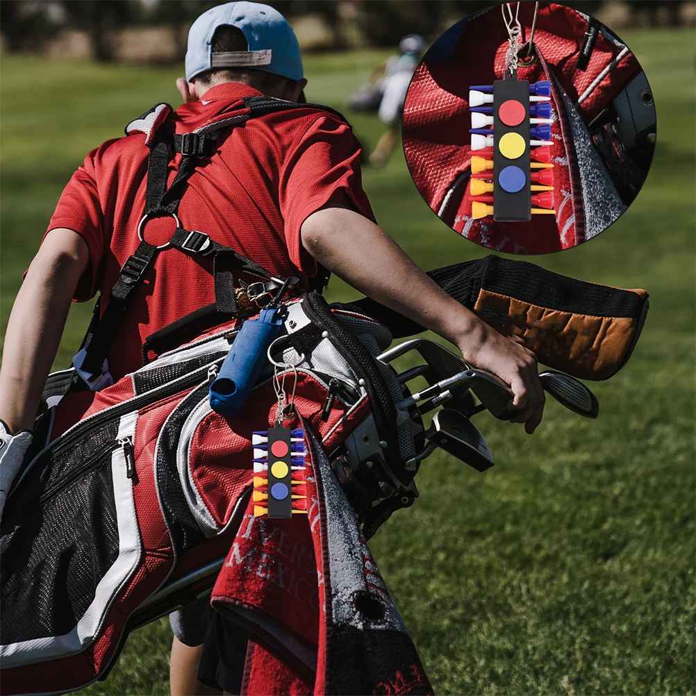 

3 set Golf Tees Teg 3 Sets Portable Golfs Tee Holders Keeper Golfing Accessories Small Size Lightweight for Golfers Bag