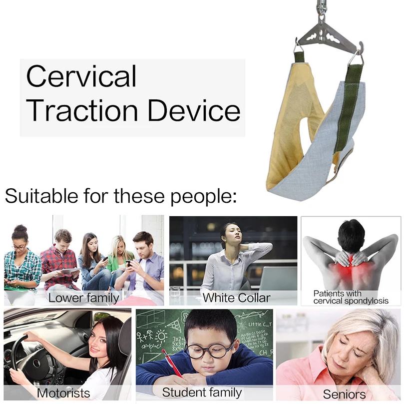 Cervical traction device home stretching medical hanging cervical spondylosis neck treatment device neck orthosis traction frame