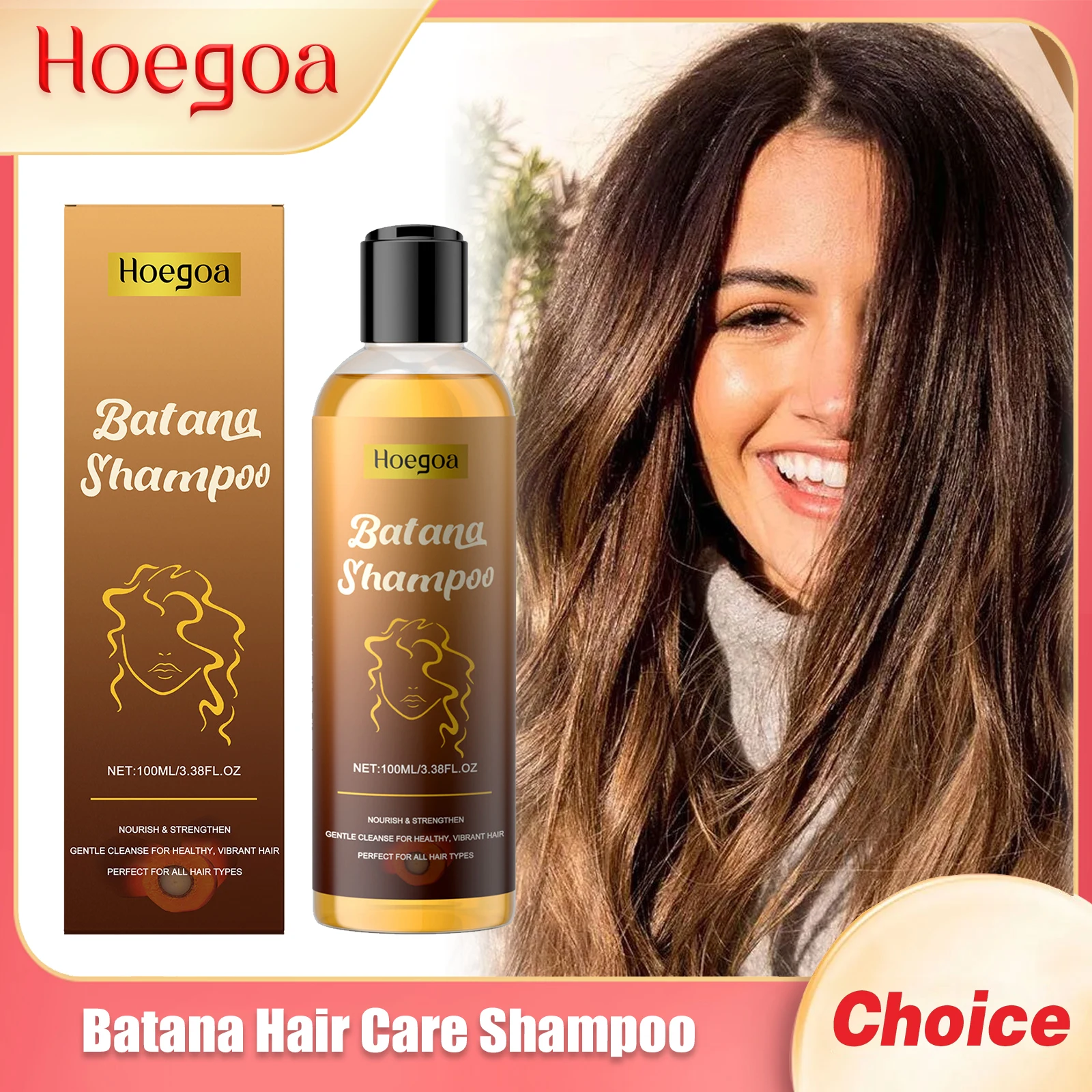 

HOEGOA Batana Hairs Cares Shampoo Reduce Loss Maintain Softness Repairing Damaged Improving Dandruff Hair Oil Controls Shampoo