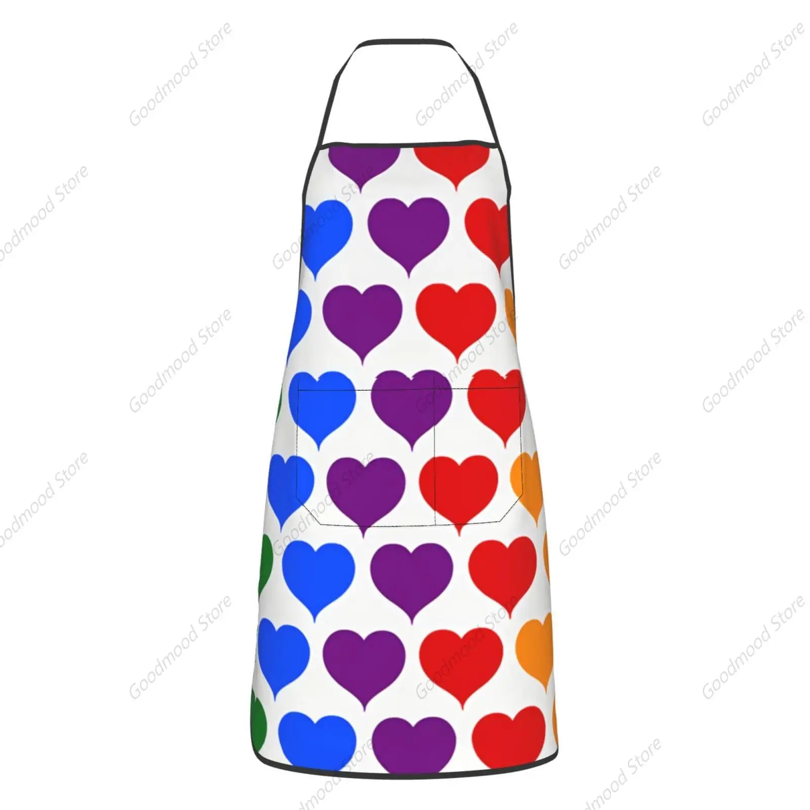 heart pride love lesbian apron,cooking for men women,kitchen chef adjustable garden aprons with 2 pockets