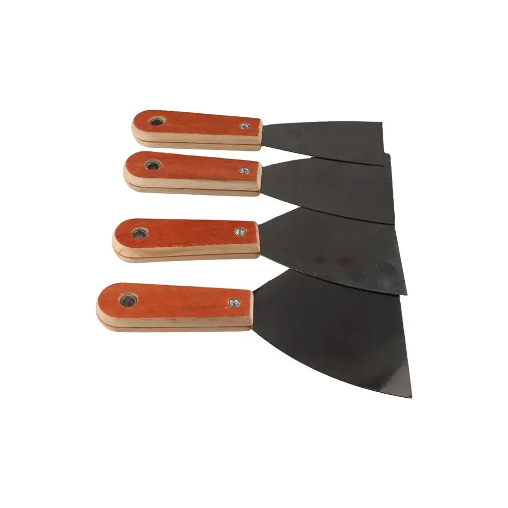 Stainless Steel Cleaning Scraper Non-slip Handle Scrape Surfaces Paint Tools Lay Plaster Materials Wood Handle Cleaning Trowel