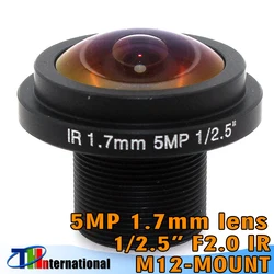5MP 1.7mm Fisheye Lens M12 Mount 1/2.5