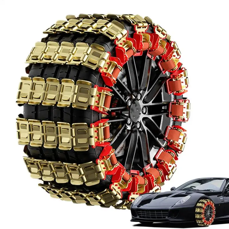 Car Tire Chains For Snow Thicken Dragon Claw Style Metal Lawn Mower Wheel Chains Thicken SUV Rain Tire Chains Traction Chain For