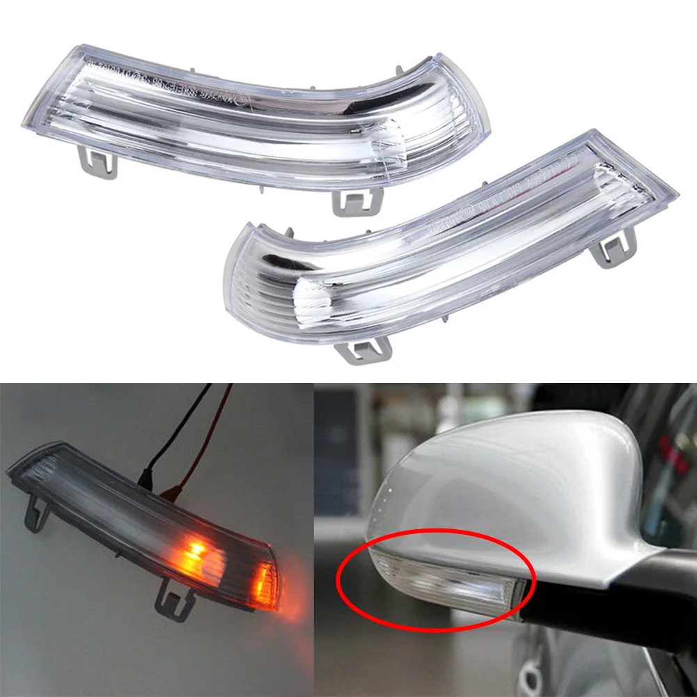 2Pcs Car Mirror Turn Signal Indicator Light w/ Bulks For VW Jetta Golf GTI MK5 Passat SHARAN EOS RABBIT 1K0949101 1K0949102