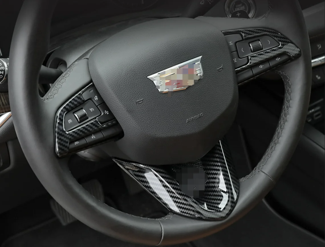 For Cadillac XT4 2019 - 2022 Accessories Steering Wheel Button Frame Decoration Cover Trim Fit