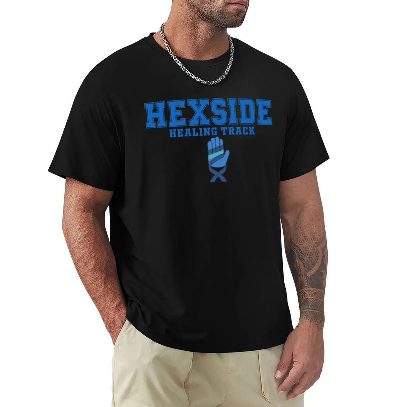 Hexside Healing Track T-Shirt boys whites plain men clothing