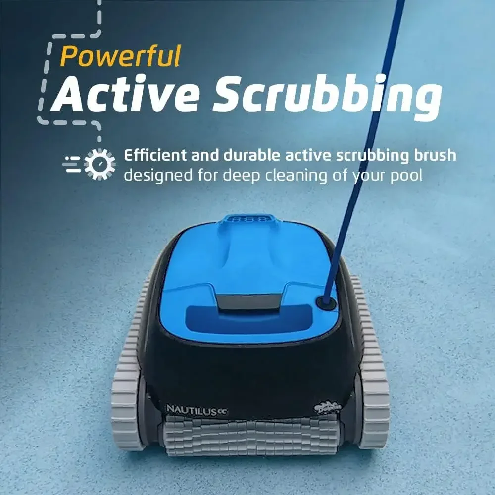 Nautilus CC หุ่นยนต์อัตโนมัติเครื่องดูดฝุ่นสระว่ายน้ํา Wall Climbing Scrubber แปรงโหลดด้านบนกรองการเข้าถึงเหมาะสําหรับด้านบน/ในพื้นดิน