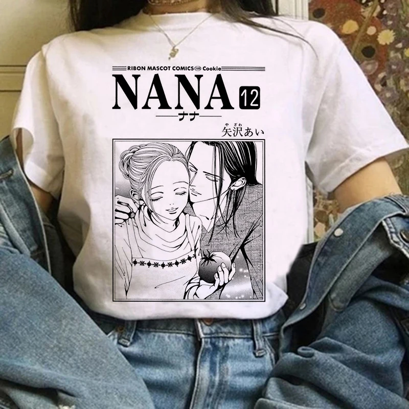 Anime Nana T Shirt for Women Japanese 2000s Style Y2k Tshirt Harajuku Fashion Casual Short Sleeve Top Kawaii Graphic T Shirts