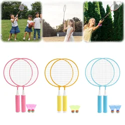 Badminton Racket Set with 2 Shuttlecocks Outdoor Racquet Sports Toys Badminton Racquet Set for Kids Indoor/Outdoor Sport Game