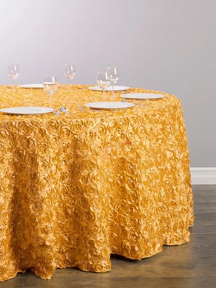 Three dimensional rose tablecloth, petal wedding tablecloth, modern hotel check-in tablecloth, cake petal tablecloth