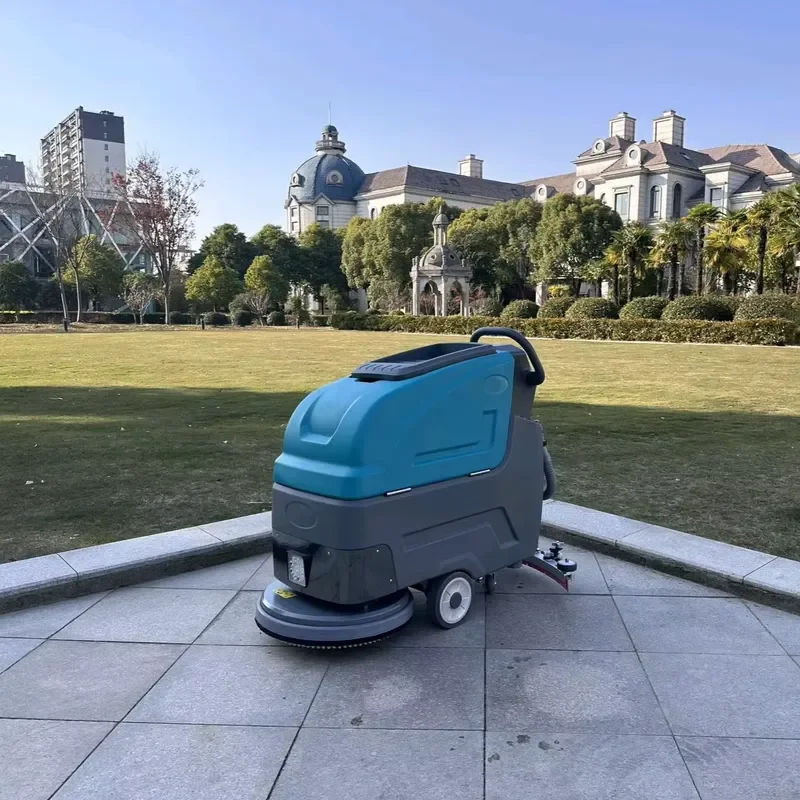 Hot Selling 24V Hotel Automatic Walk-Behind Electric Floor Scrubber New Hand Push Sweeper with Clean Battery Brush Motor