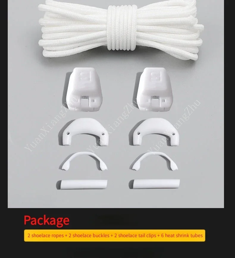 Elastische, runde Schnürsenkel für Tennis- und Laufschuhe, ohne Schnürsenkel, in Schwarz und Weiß, für Erwachsene und Kinder, Schuhzubehör. – Detail 10