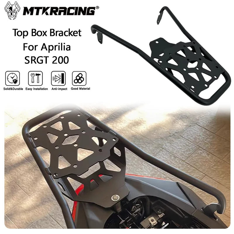 MTKRACING Top Box Bracket For Aprilia SRGT 200 2022-2024 Motorcycle Accessories Rear Luggage Rack Support Tailbox Fixer Holde