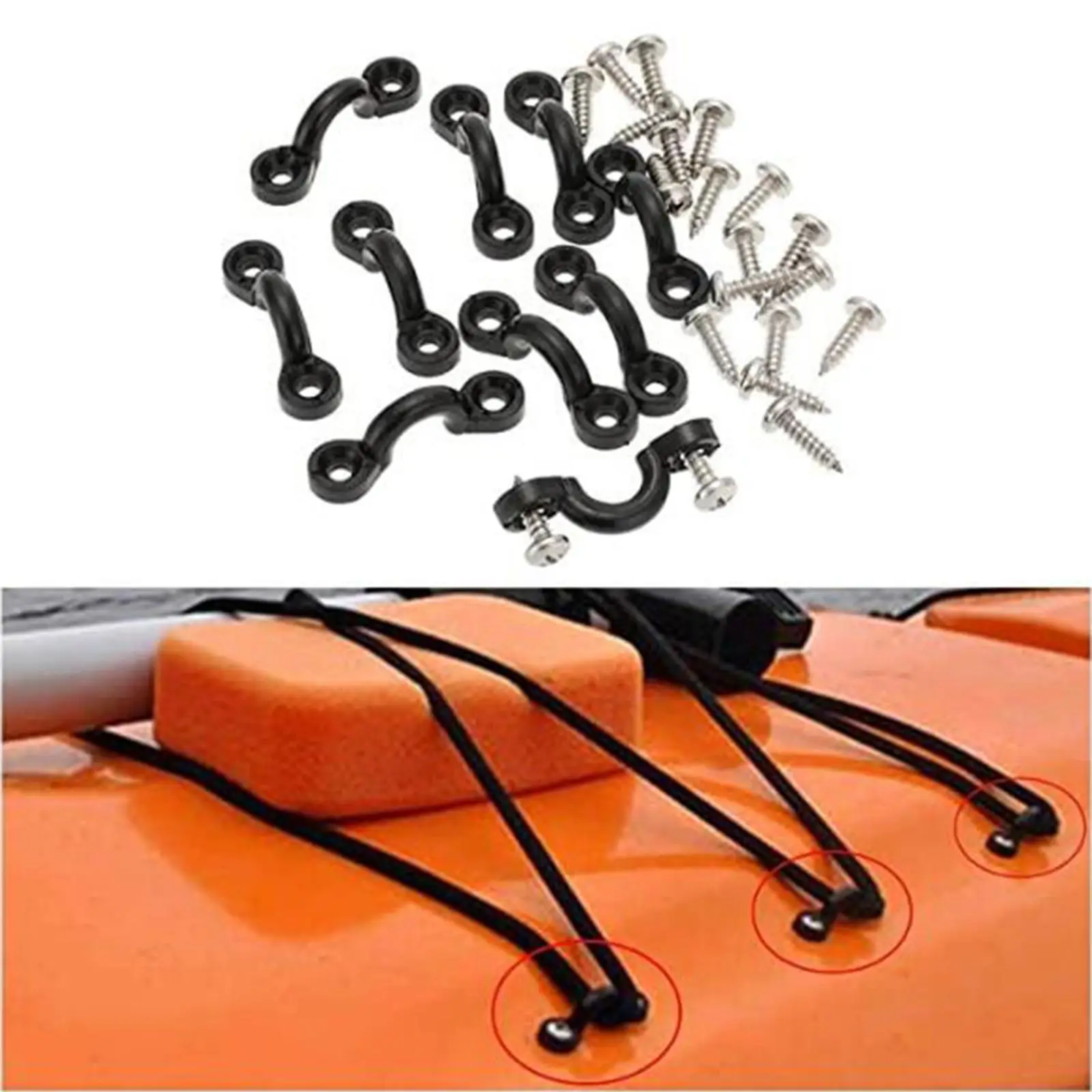 أجهزة شراع الكاياك على شكل حرف C مع براغي لملحقات القوارب ومنظم سطح زورق الصيد #2