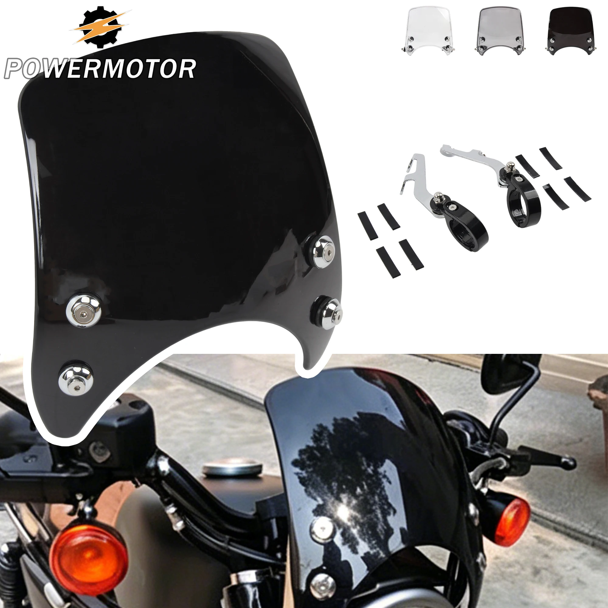 

Motorcycle Windshield 39mm-41mm Fork For Harley Sportster 883 X48 Iron 1200 2004 2005 2006 2007 2008-2019 Supermoto Modified