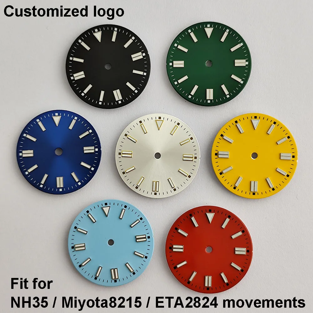 

Мужской циферблат NH35 NH35, индивидуальный логотип, подходит для аксессуаров для часов с механизмом NH35 NH36