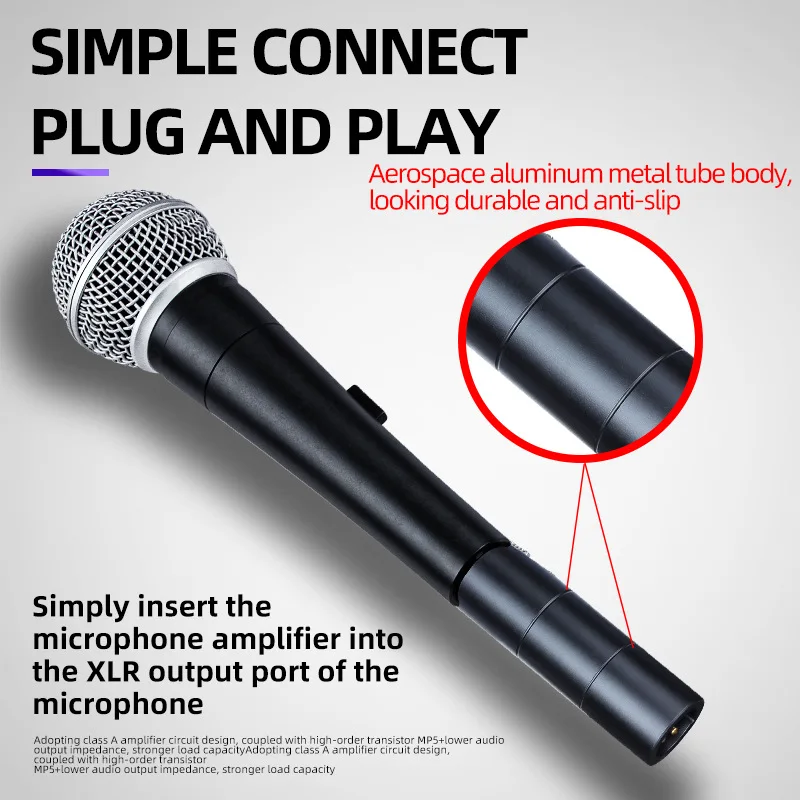 Diez artículos TLF Xtuga DM3 amplificador de micrófono dinámico + preamplificador de Metal de 28DB para grabación de voz en escenario calidad de sonido sin pérdidas