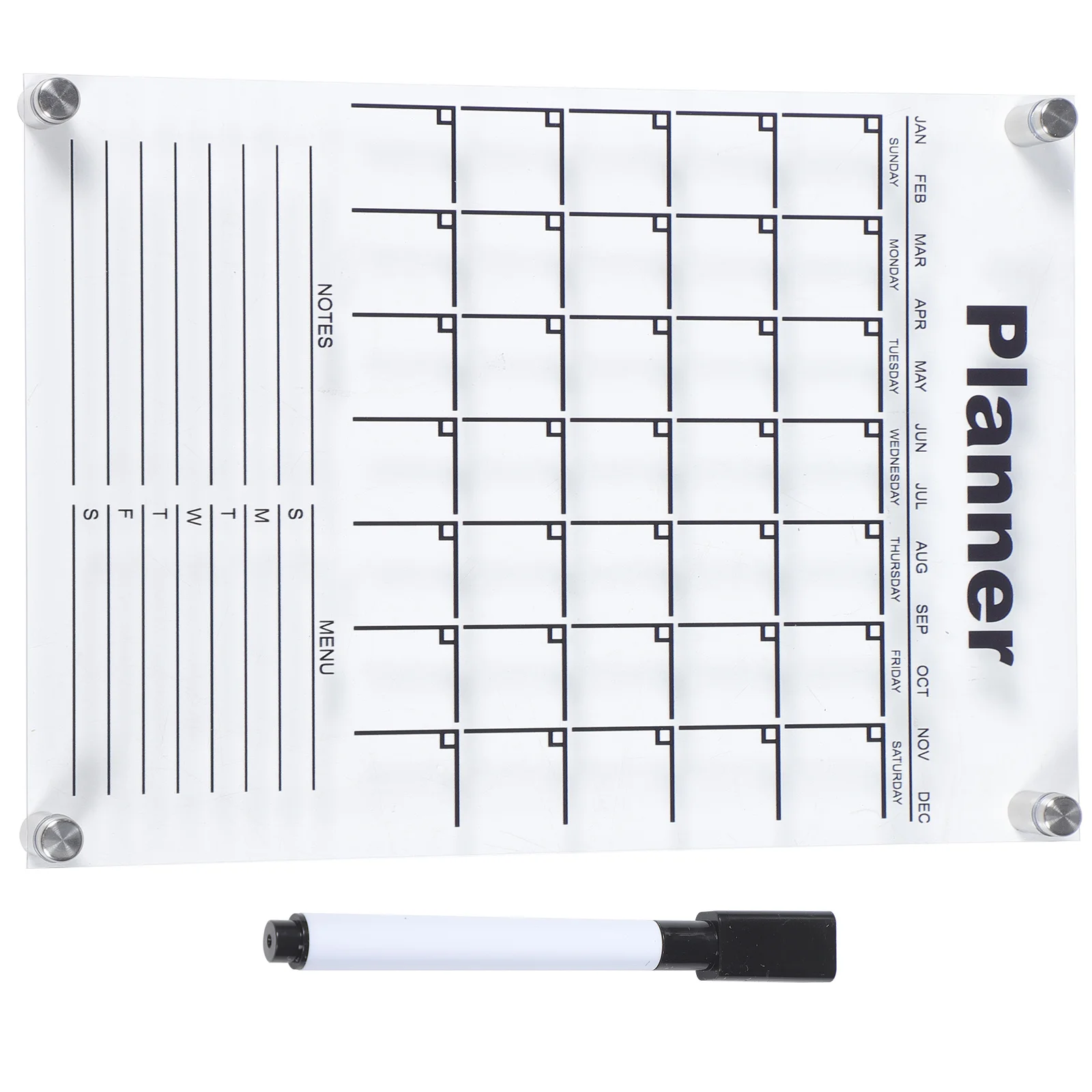 

Small Clear Acrylic Dry Erase Board Desktop Memo Board Portable Lightweight Easy to for Home Office Use