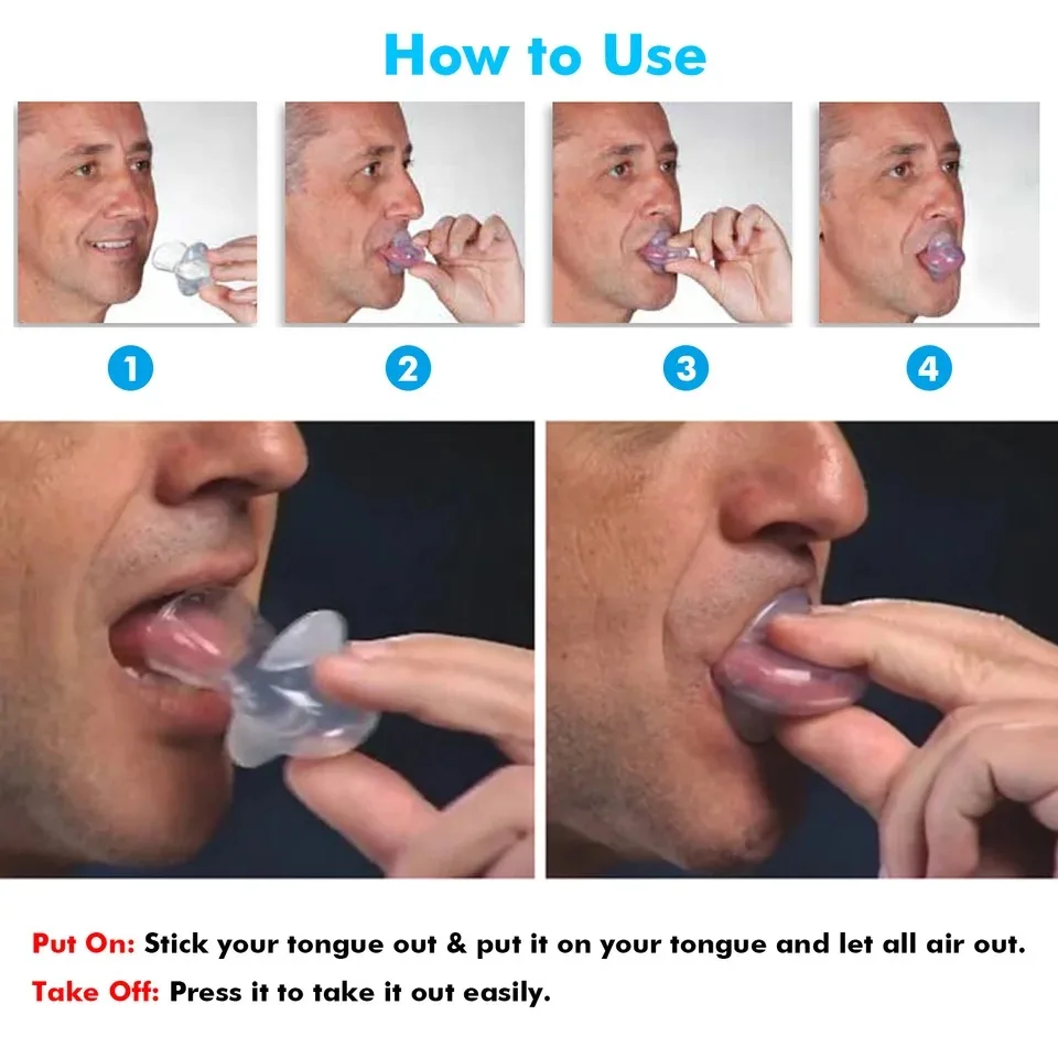 Anti Snoring Mouthpiece Tongue Retainer Helps to Eliminate Snoring Anti Snore Device Silicone Snore Sleep Apnea Anti Ronflement