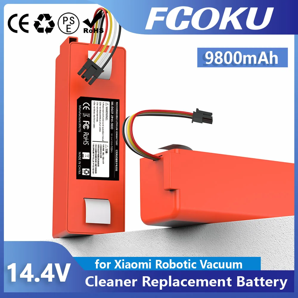 

14.4V Li-ion Battery For XIAOMI Roborock Vacuum Cleaner 9800mAh Replacement Battery For S50 S51 T4 T6 Vacuum Cleaner Accessories