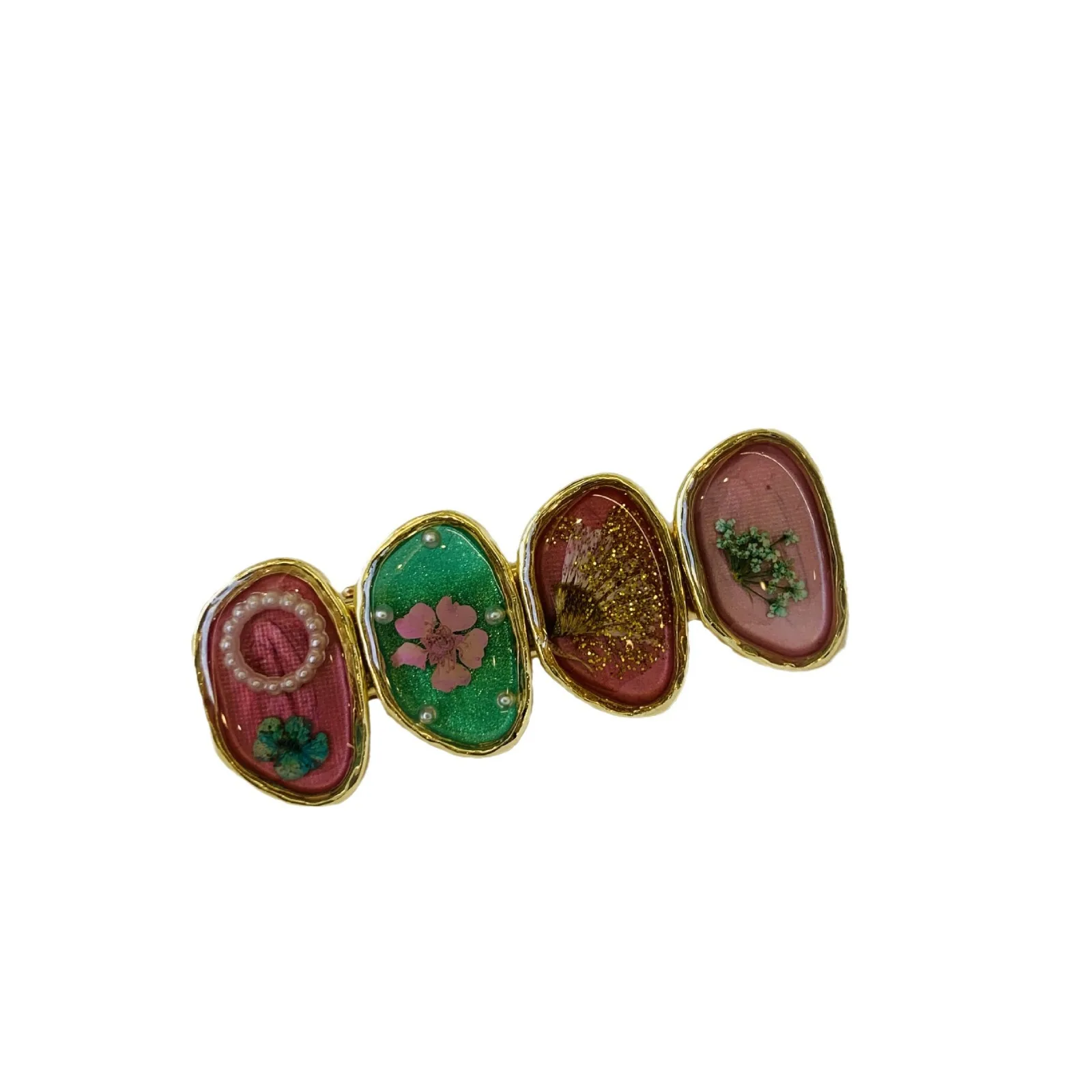 New Vintage Retro Fashionable Floral Flower Barrettes For Women Girls Sweet Duckbill Hairpin