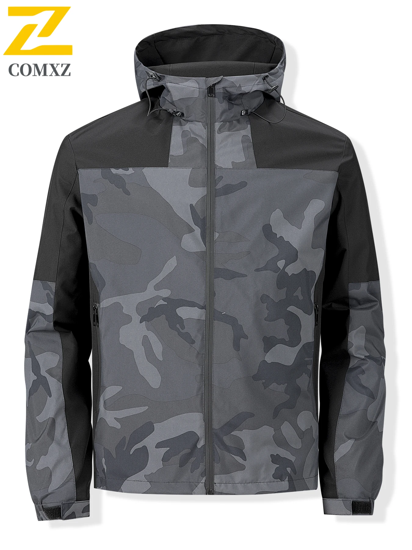 2025 New Camo Work Jacket Men's Autumn Trendy Hooded Waterproof Windproof Jackets Outdoor Hunting Camping Fishing Rainproof Coat