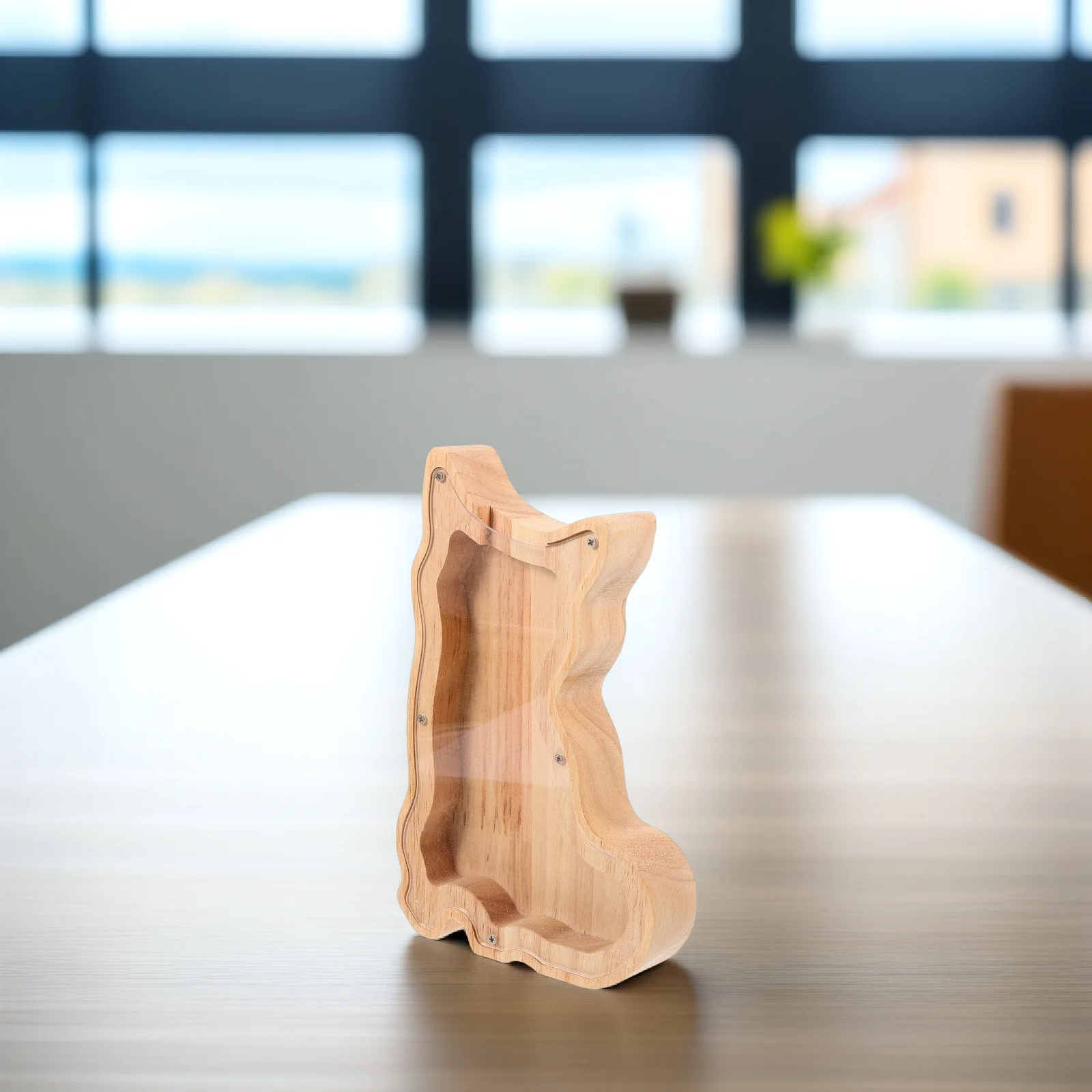 خشبية الحيوان شكل حصالة على شكل حيوان سعة كبيرة عملة البنك حامل المال الزخرفية هدية فريدة من نوعها صندوق هدايا المال عملات معدنية جامع ديكور #5