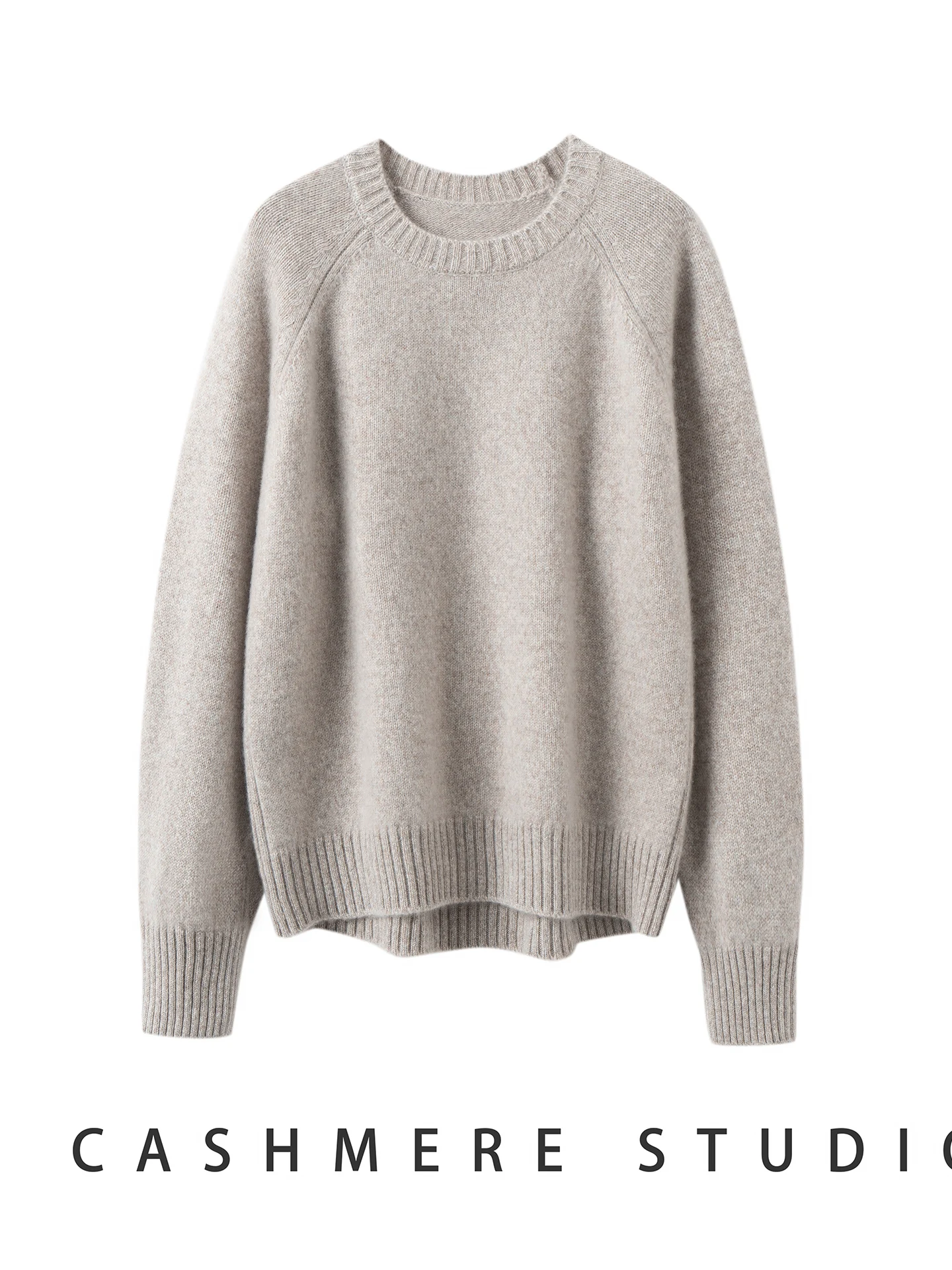 TLOML Women's 100% Cashmere Sweater O-Neck Flower Yarn Pullover Autumn Winter Cashmere Knitwear Soft Keep Warm Loose Thicken Top
