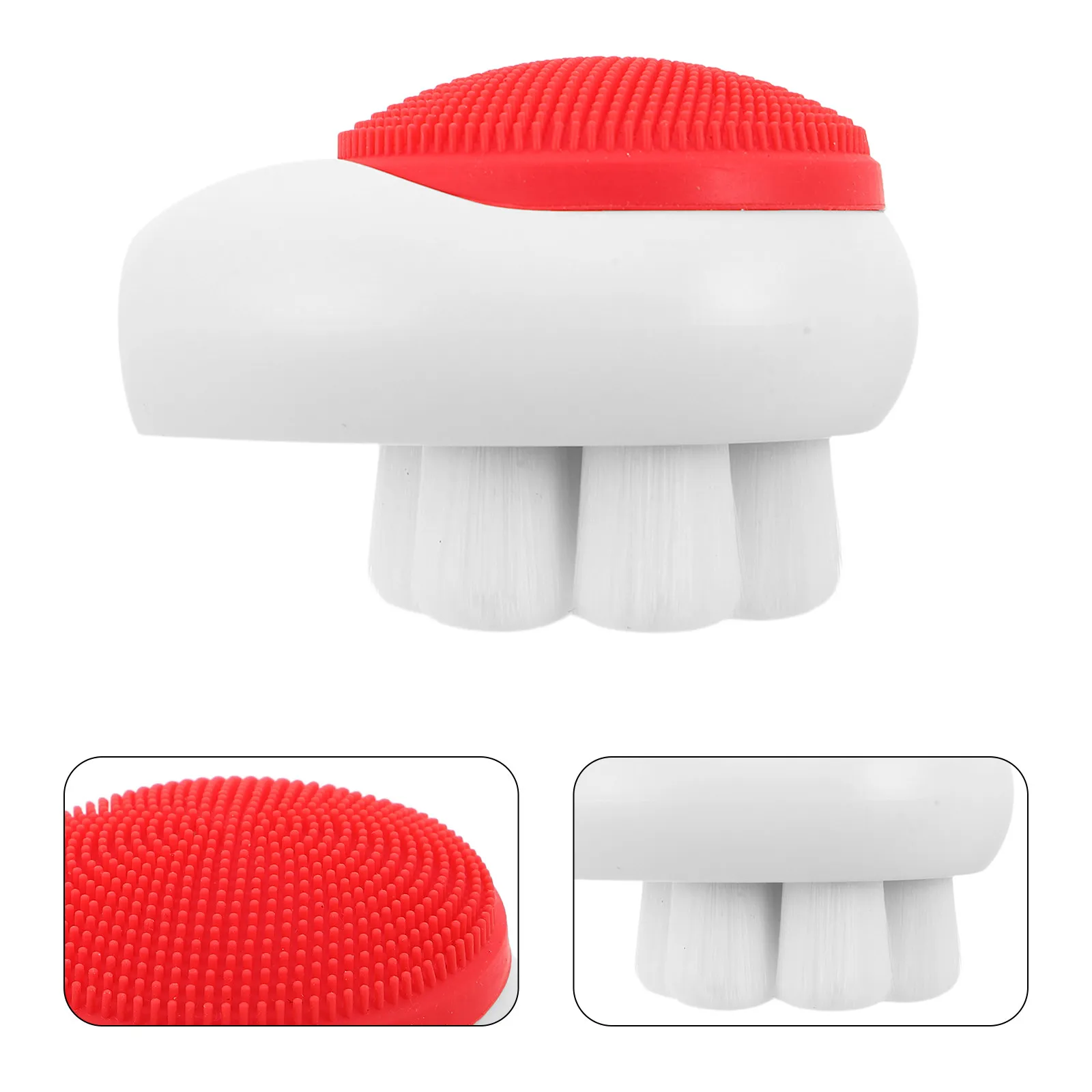 2 unidades de escova de silicone para limpeza facial, com dupla face, ferramenta manual para esfoliação facial, limpeza profunda dos poros, ideal para