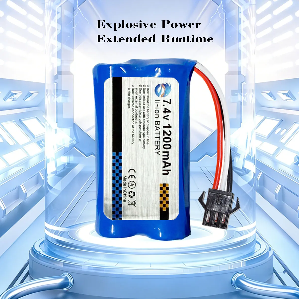 Skymaker 2S Li-Ion Battery 7.4V 1200mAh 10C SM3P Plug Rechargeable for LDRC LD1899 LD1801 02 03 LD1804 MN82 RC Car Upgrade Parts view 4