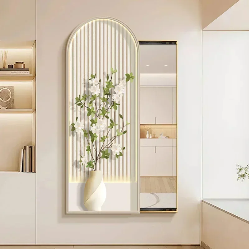 

Nordic Square Makeup Mirrors Wall Designer Frame Gold Bedroom Big Flower Mirror Aesthetics Hallway Espejos Para Pared Decoration