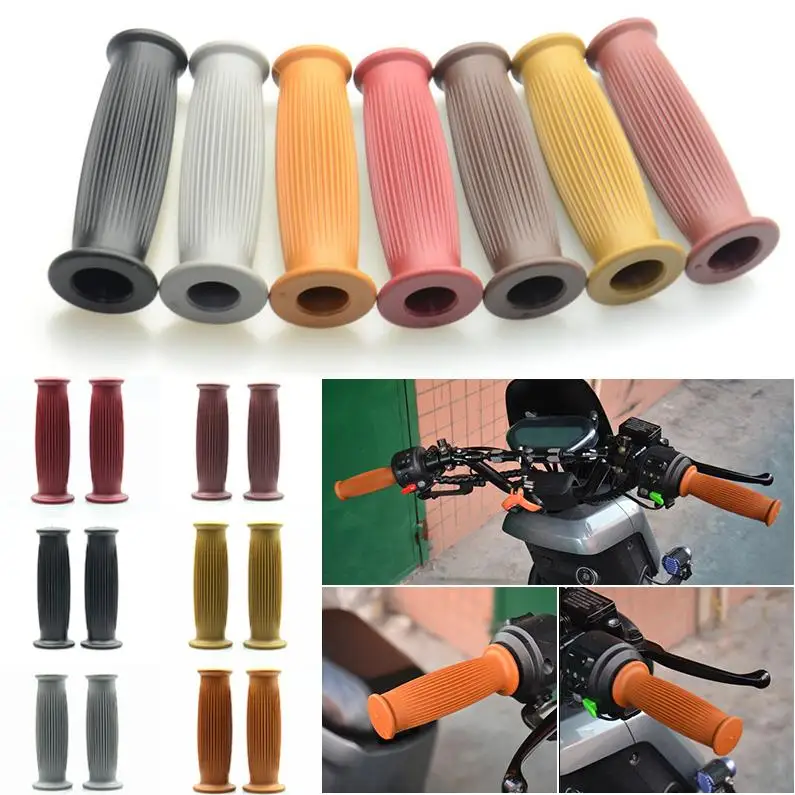 High quality22MM Retro Rubber Classic Moto Handlebar Universal For Cafe Racer Grip