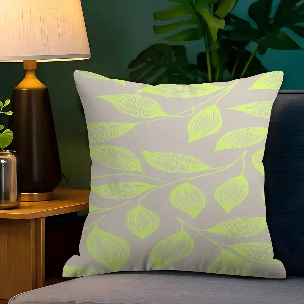 

Leafy Cushion Cover Car Throw Pillow Case For Sofa Car Christmas Gift