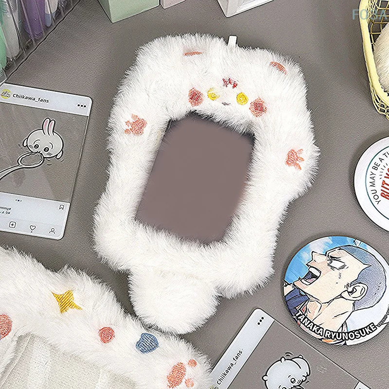 1PC Bus Door Cards Sleeve Identity Badges Protective Cover Cute Star Plush Cat Photocard Case ID Photo Card Holder For Students image 6